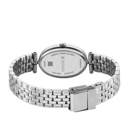 Titan Women Brass Embellished Dial & Stainless Steel Bracelet Style Straps Analogue Watch 2758SM01 image 3