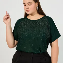 Styli Women Plus Size Short Sleeve Top-image-48