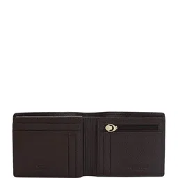 Da Milano Men Brand Logo Textured Leather Two Fold Wallet image 4