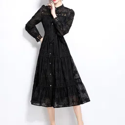 JC Collection Women Self Design Fit & Flare Midi Dress-picture-38