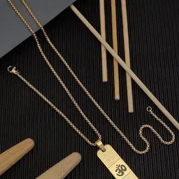 Sidharth Gems Unisex Brass Gold-Plated Pendant image 3