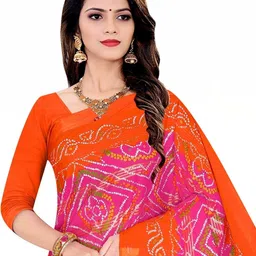 Sarita Sarees Bandhani Pure Cotton Bandhani Saree image 2