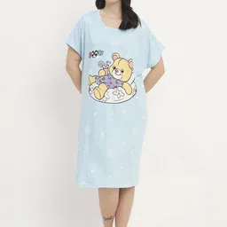 Camey Women Printed Nightdress-picture-23