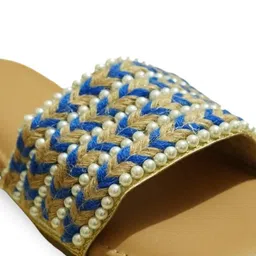 DEKA Shoes Women Embellished Open Toe Flats image 2