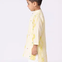 Somersault Boys Tie and Dye Mandarin Collar Thread Work Pure Cotton Kurta image 5