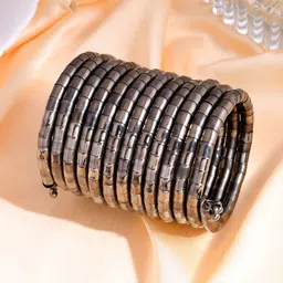 Shoshaa Oxidised Silver-Plated Wraparound Bracelet-picture-35