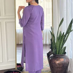 KALINI Women Floral Printed Kurta with Trousers & Dupatta image 2