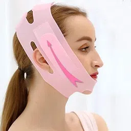 Double Chin Lift Mask, Silicon V Line face lifting mask, Chin Reducer for Women Face Shaping Mask-image-14