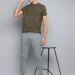 allen cooper Comfortable Skinny Low Rise Power Stretch Chinos Men Slim Low Rise Grey Jeans image 4