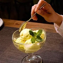 grickzo Glass Dessert Bowl 150ml Round Shaped Crystal Clear Glass Ice Cream Sundae Salad Cups/Bowls Disposable image 4