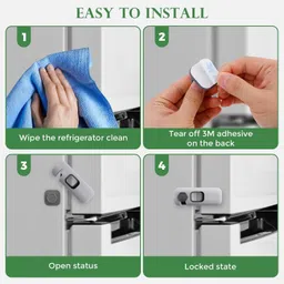 blizzcart Child Proof Refrigerator Lock,Cabinet Locks, Oven Lock Child Safety, Fridge Lock Lock image 4