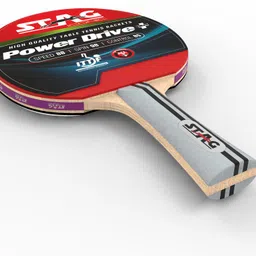 stag iconic Power Drive Plus With Wooden Case Red, Black Table Tennis Racquet image 5