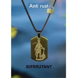 diivine hindu Black Silver Stainless Steel Pendant image 3
