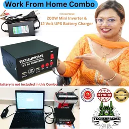 TechSupreme 200 Watt 12v dc to ac inverter & 12v 2 Amp Battery Charger 110 W Adapter-picture-25