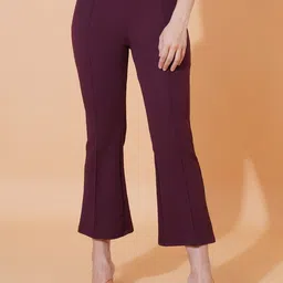 Parona Women Regular Fit Mid-Rise Trousers-picture-10