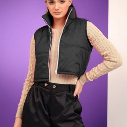 Stylecast X Kotty Women Mock Collar Solid Lightweight Puffer Jacket-picture-42