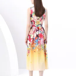 JC Collection Women Floral Print Fit & Flare Midi Dress image 4
