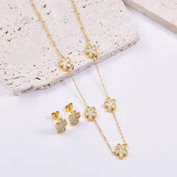 DressBerry Enamelled Floral Shaped Jewellery Set-picture-54