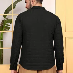 Moda Rapido Men Black Polyester Casual Shirts image 2