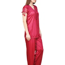PHALIN Women Satin Night suits image 2