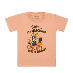 arvesa Shh I'm Watching Cricket With Daddy Printed Kids Tshirt-picture-21