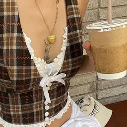 LULU & SKY Checked Tank Top image 2