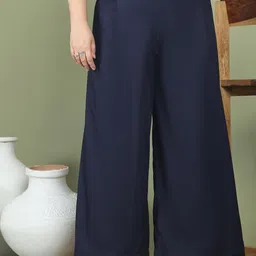 theRebelinme Women Plus Size High-Rise Easy Wash Trousers-picture-29