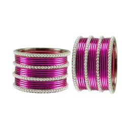 Vidhya Kangan Set Of 32 Gold-Plated Stone-Studded Bangles image 2