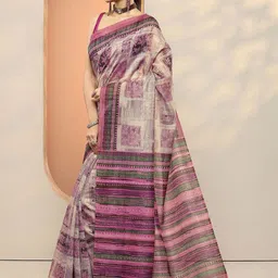 Libas Silk Blend Designer Saree-image-4