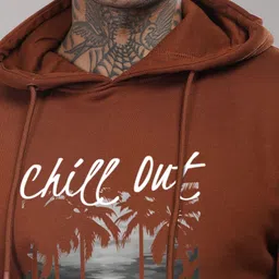 ADRO Men Printed Hooded Sweatshirt image 2