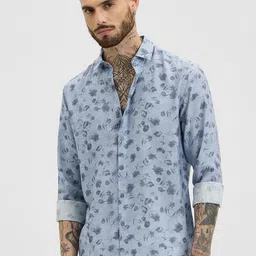 Snitch Men Smart Spread Collar Abstract Printed Casual Shirt-picture-35