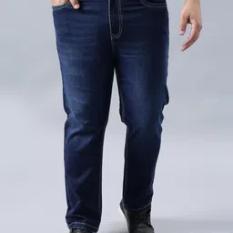 AUSTIN MARTIN Men Regular Fit Mid-Rise Low Distress Light Fade Stretchable Jeans-picture-37