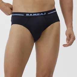 Ramraj Men Pack of 4 Assorted Brand logo Printed Cotton Outer Elastic Briefs image 4