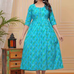 mad fury Ethnic Motifs Print Maternity Maxi Dress-picture-20