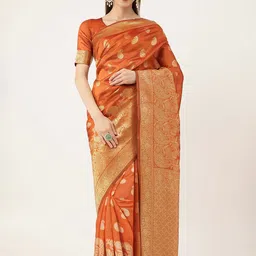 Maroosh Woven Design Zari Banarasi Saree-image-8