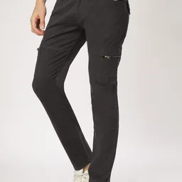 HO BINDAASS Men Relaxed Easy Wash Cargos Trousers image 2
