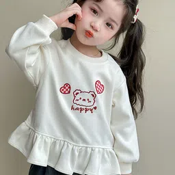 LULU & SKY Girls Printed Long Sleeves Peplum Sweatshirt-picture-16