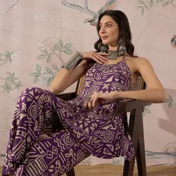 InWeave Printed Shoulder Straps Tunic & Trousers image 2