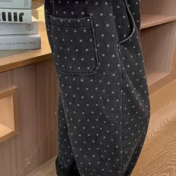 LULU & SKY Girls Polka Dot Printed High-Rise Trousers image 2