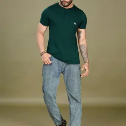 INKMAN Men Henley Neck Bio Finish T-shirt image 5