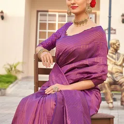 Shriyangan Woven Design Zari Kanjeevaram Saree image 3