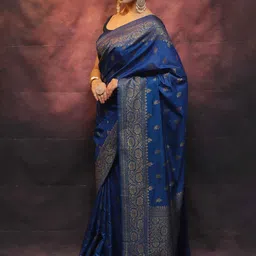 Shriyangan Ethnic Motifs Zari Pure Silk Kanjeevaram Saree image 5