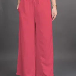 GRACIT Women Solid Straight Fit Ethnic Parallel Pocket Palazzo-picture-24