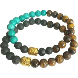 Divine souvenirs Unisex Set Of 2 Artificial Beaded Elasticated Bracelets-picture-55
