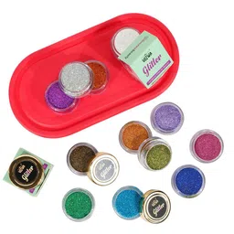 VOZWA Holographic Glitter Eyeshadow- Silver-4gm image 1