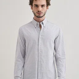 Banana Club Men Classic Gingham Checks Checked Casual Shirt-picture-36