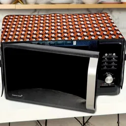 The Furnishing Tree Waterproof & Dustproof PVC Microwave Oven Top Cover with 6 Utility Pockets Frie image 4