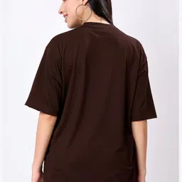 TQH Pack Of 2 Typography Printed Drop Shoulder Sleeves Cotton Oversized T-shirts image 3