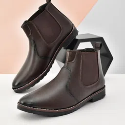 TRM Men Brown Chelsea Boots-picture-38