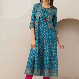 Ishin Women Ethnic Motifs Printed Regular Kurta with Trousers & With Dupatta-picture-47